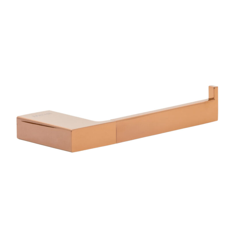 Papeleira Porta Papel Higiênico de Parede Lux Rose Gold