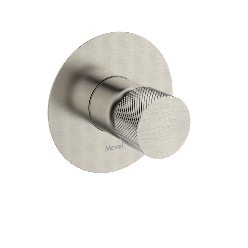 Acabamento Monocomando Chuveiro Round Base Docol Aço Escovado