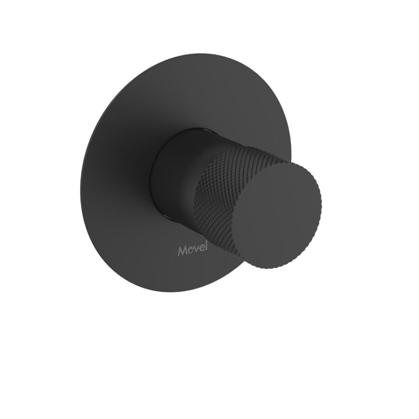 Acabamento Monocomando Chuveiro Round Base Docol Preto Fosco