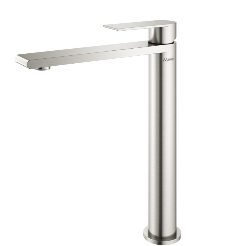 Misturador Monocomando Bica Alta Athena Aço Escovado