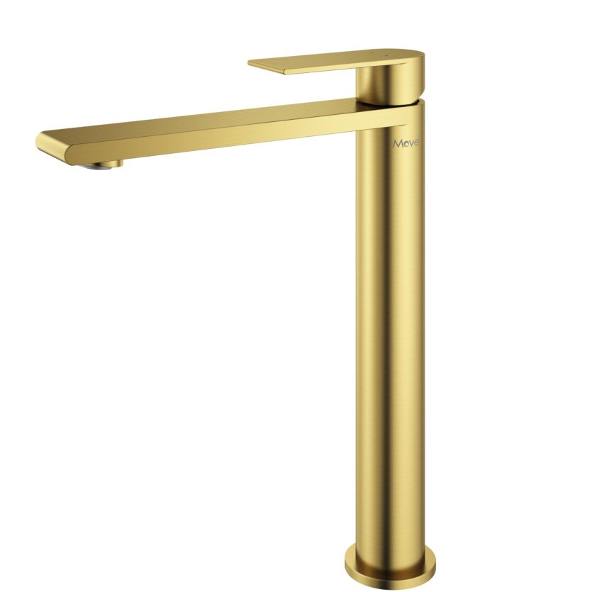 Misturador Monocomando Bica Alta Athena Gold Escovado