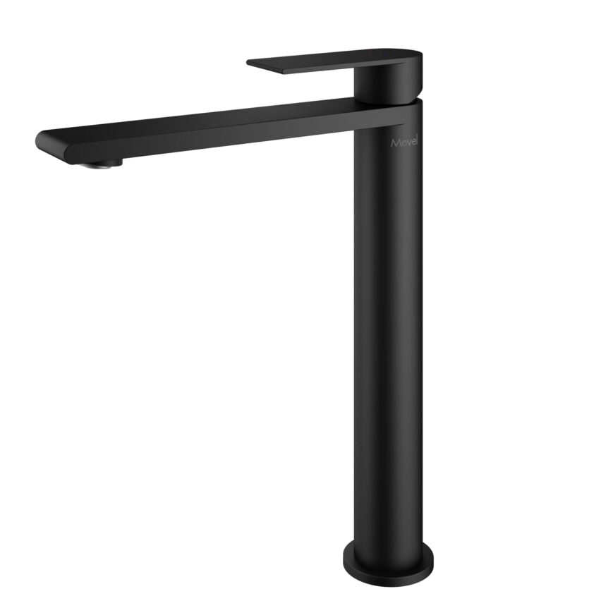 Misturador Monocomando Bica Alta Athena Preto Fosco