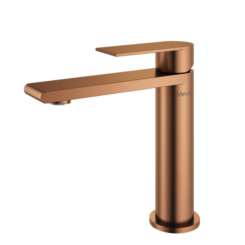 Misturador Monocomando Bica Baixa Athena Rose Gold Escovado