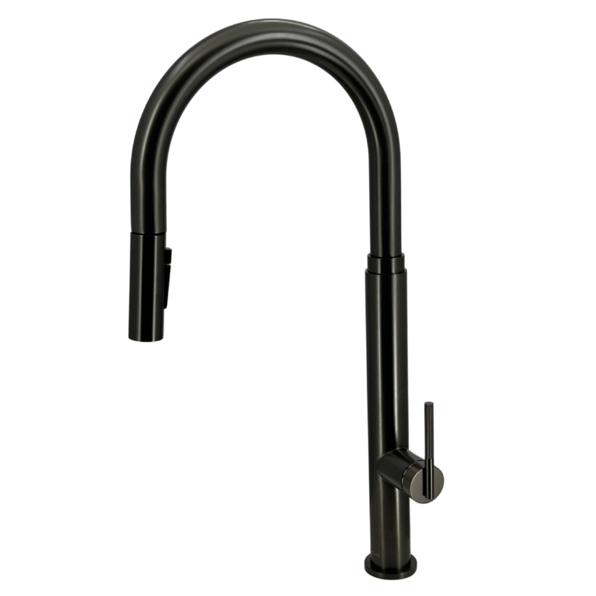 Misturador Gourmet Monocomando Extensível Round Gunmetal