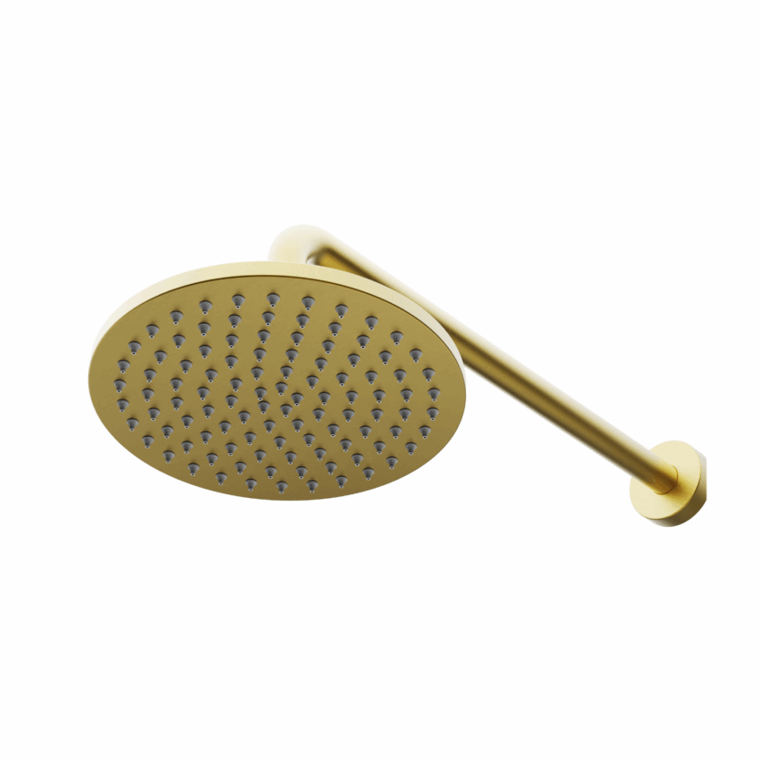 Chuveiro de Parede Round Gold Dourado Escovado