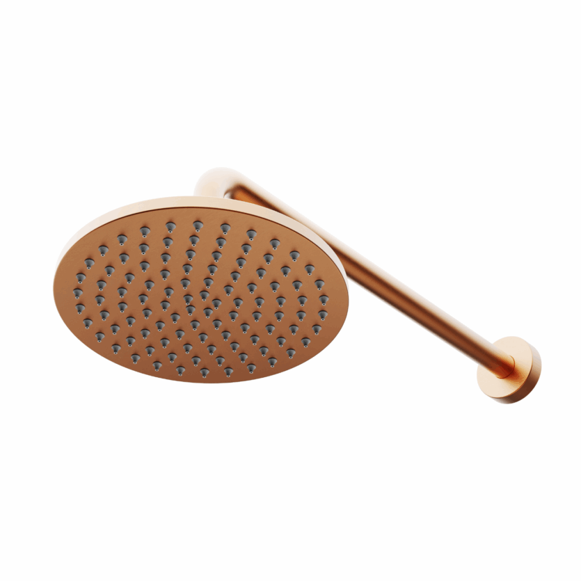 Chuveiro de Parede Round Rose Gold Escovado