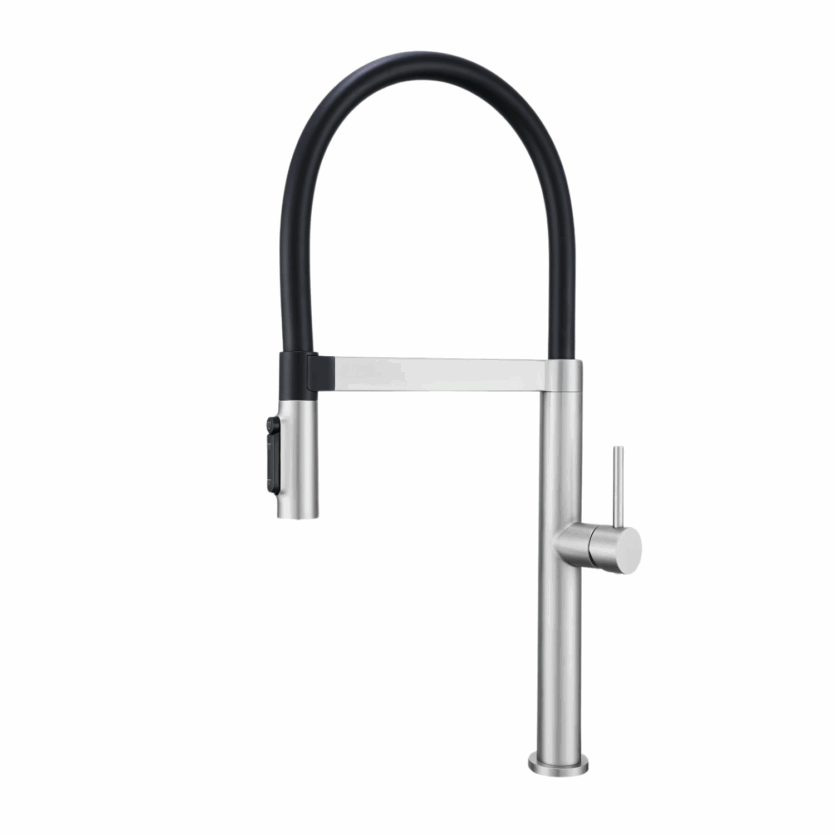 Misturador Gourmet Monocomando New Slim Para Filtro Aço Escovado