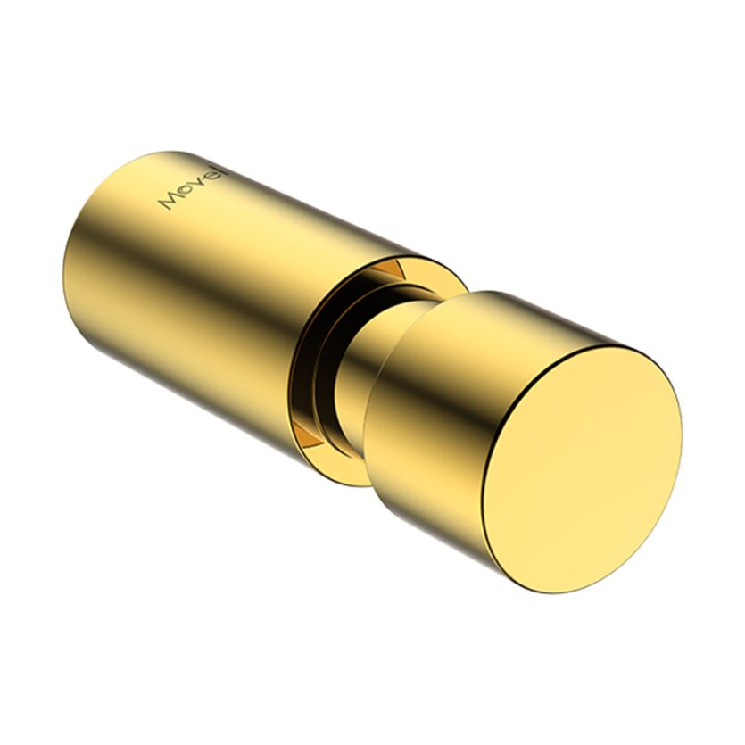 Gancho Porta Roupão de Parede Round Gold Dourado