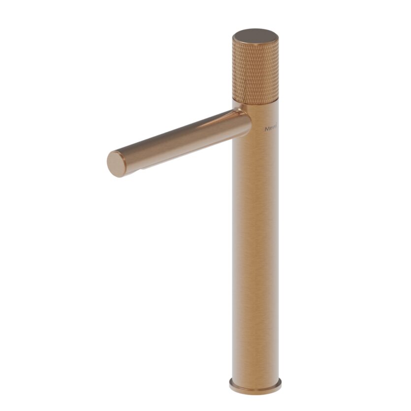 Misturador Monomix Bica Alta Round Rose Gold Escovado