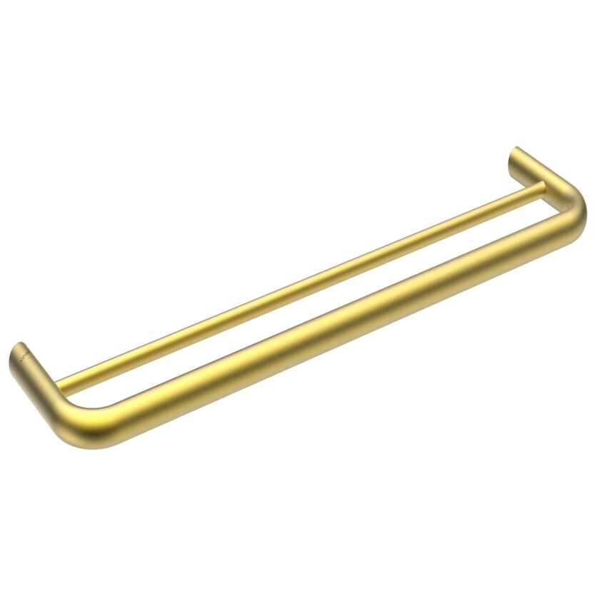 Toalheiro Porta Toalhas de Banho Duplo de Parede 60 Round Gold Dourado
