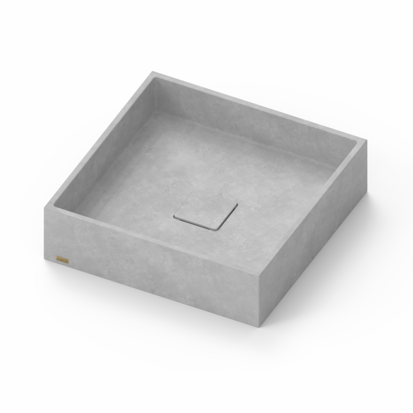 Cuba de Apoio Concreto Odin Slim 36x36 Cinza