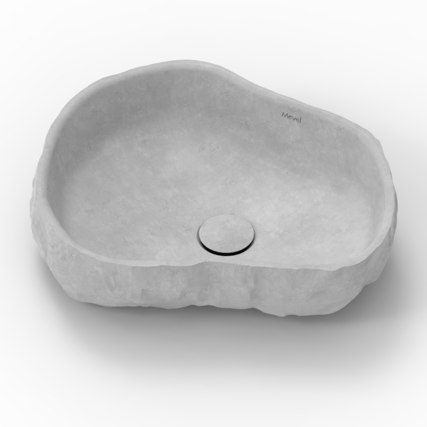 Cuba de Apoio Concreto Stone 45x37 Cinza