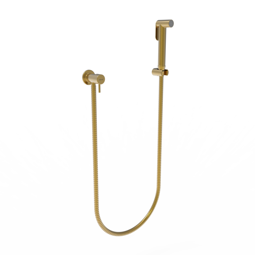 Ducha Higiênica Nias 1/4 de Volta Gold Escovado