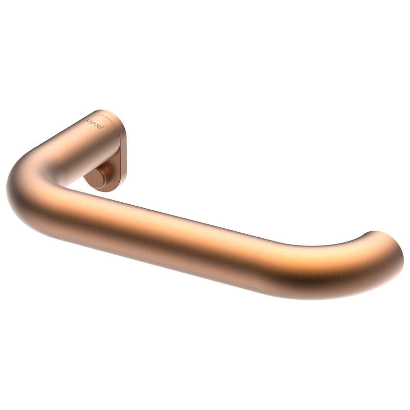 Papeleira Porta Papel Higiênico de Parede Round Rose Gold Escovado