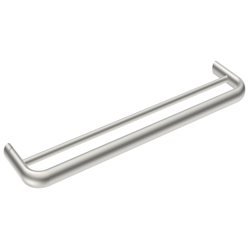 Toalheiro Porta Toalhas de Banho de Parede Duplo 60 Round Aço Escovado