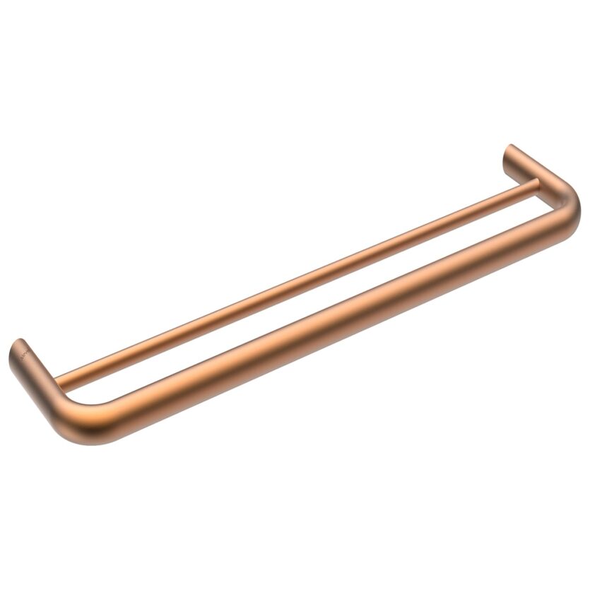 Toalheiro Porta Toalhas de Banho de Parede Duplo 60 Round Rose Gold Escovado