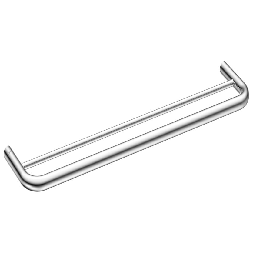 Toalheiro Porta Toalhas de Banho Duplo de Parede 60 Round Cromado
