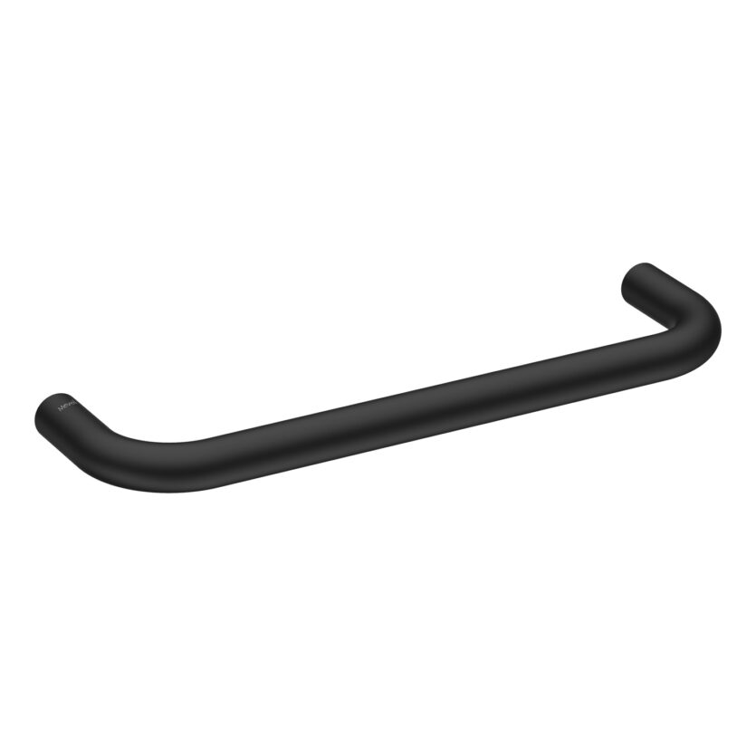 Toalheiro Porta Toalha de Rosto de Parede 30 Round Preto Fosco