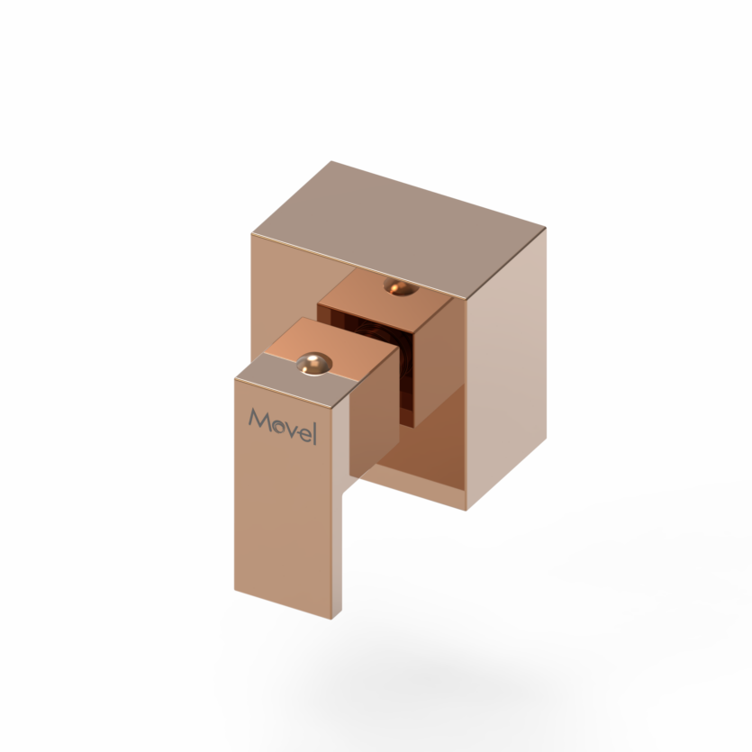Acabamento Registro 1.1/2 Cubo Base Deca Rose Gold