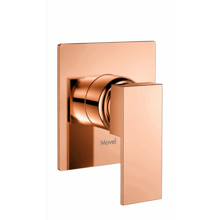 Acabamento Monocomando Chuveiro Cubo Base Docol Rose Gold Brilho