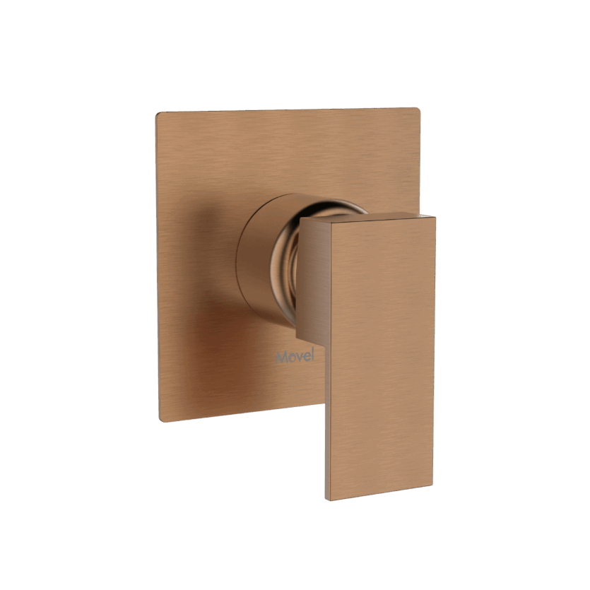Acabamento Monocomando Chuveiro Cubo Base Docol Rose Gold Escovado