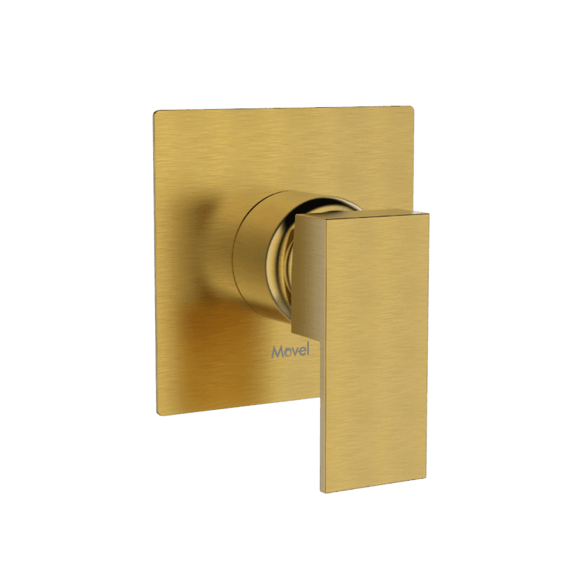 Acabamento Monocomando Chuveiro Cubo Base Docol Gold Dourado Escovado