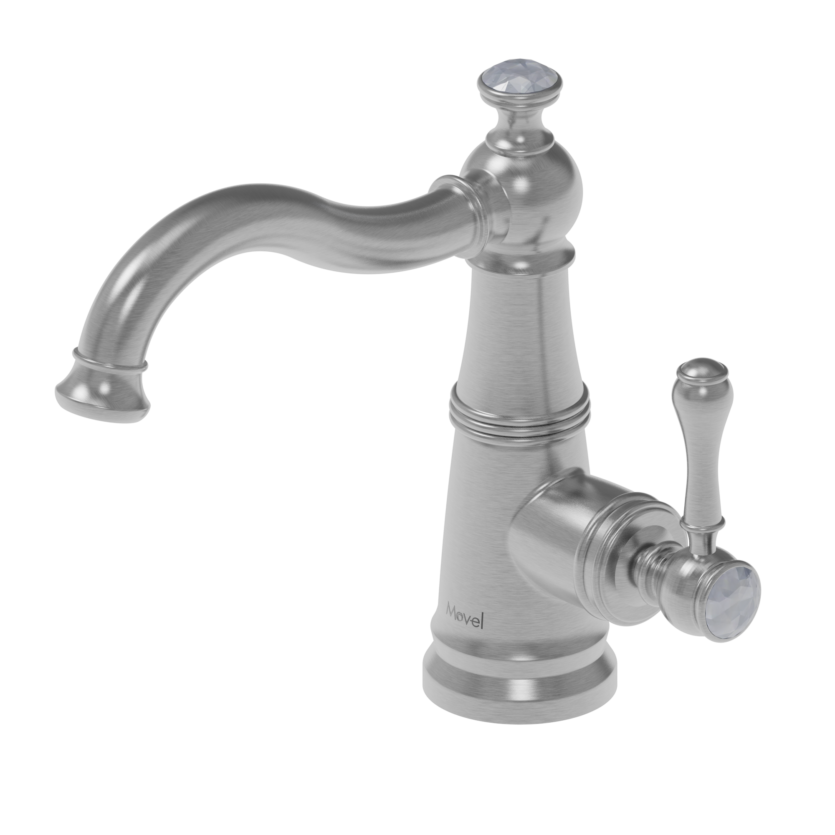 Misturador Monocomando Bica Baixa Crystal MV20 Aço Escovado